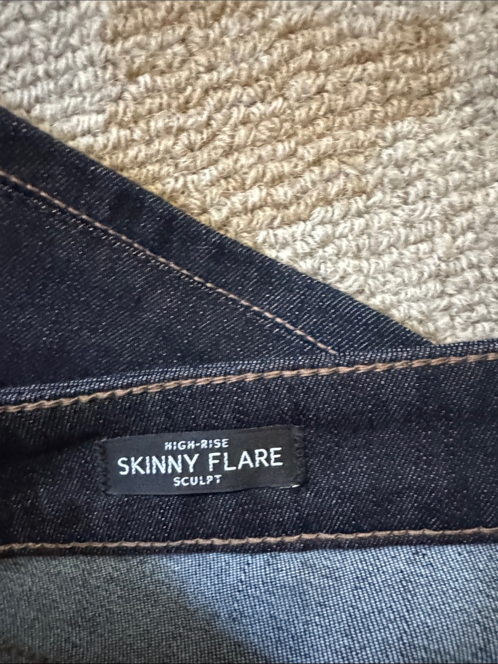 White House Black Market Dark Indigo Skinny Flare Jeans - Picture 9 of 10